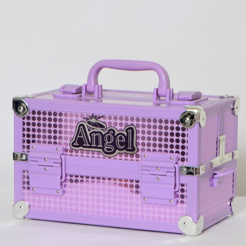 **ANGEL**MAKE UP** CASE** PURPLE/SILVER/LARGE